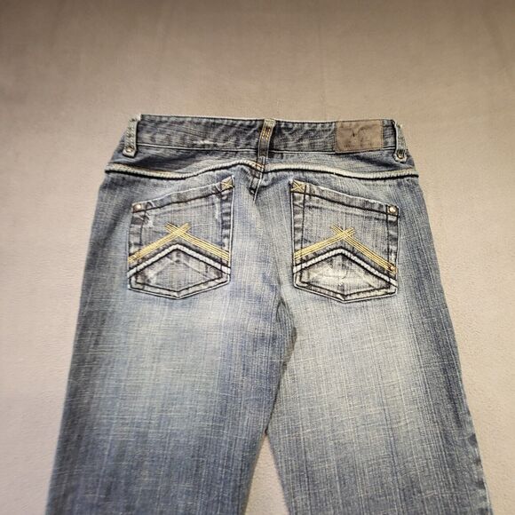 A/X Armani Exchange Womens Size 2 Short Blue Jeans Distressed Stretch Denim - Picture 9 of 11